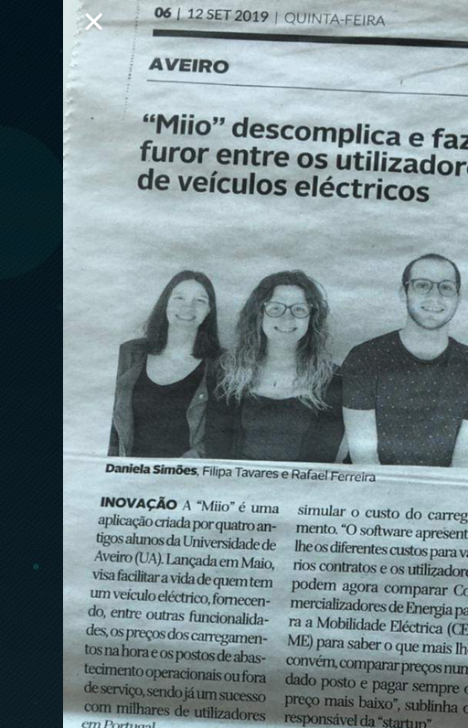 Recorte de jornal: Miio descomplica e faz furor entre os utilizadores de veículos eléctricos